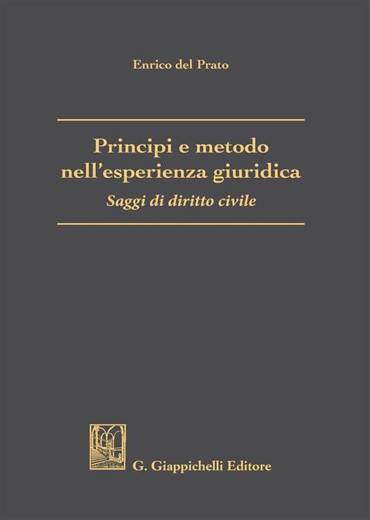 Principi e metodo nell'esperienza giuridica. Saggi di diritto civile - Enrico Del Prato - copertina