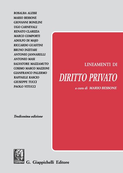 Lineamenti di diritto privato - copertina
