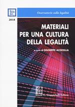 Materiali per una cultura della legalità 2018