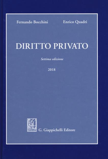 Diritto privato - Fernando Bocchini,Enrico Quadri - copertina