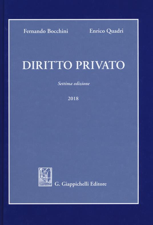 Diritto privato - Fernando Bocchini,Enrico Quadri - copertina