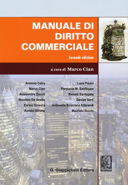 Manuale di diritto commerciale - copertina