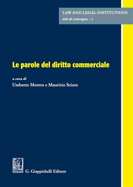 Le parole del diritto commerciale - copertina