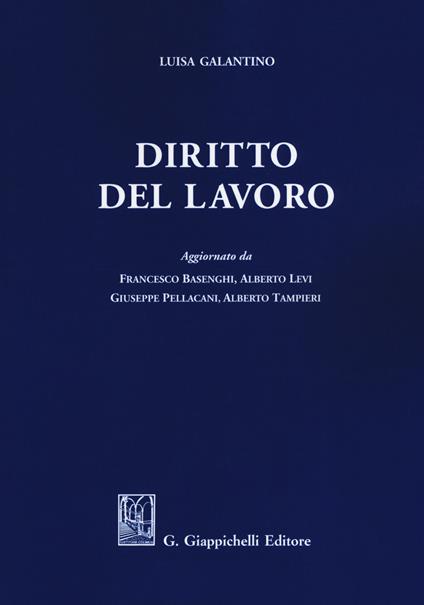 Diritto del lavoro - Luisa Galantino - copertina