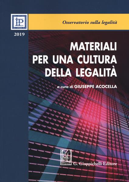Materiali per una cultura della legalità 2019 - copertina