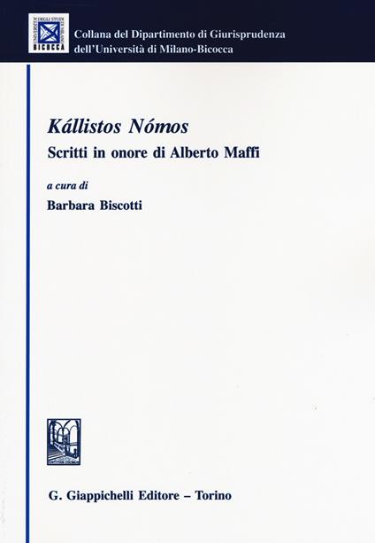 Kállistos nómos. Scritti in onore di Alberto Maffi - copertina