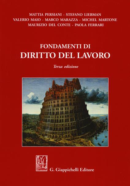 Fondamenti di diritto del lavoro - copertina