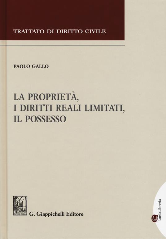 La proprietà, i diritti reali limitati, il possesso - Paolo Gallo - copertina