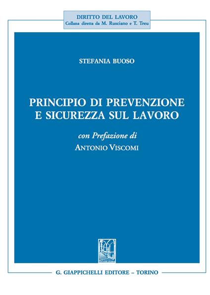 Principio di prevenzione e sicurezza sul lavoro - Stefania Buoso - copertina