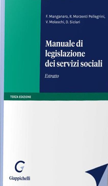 Manuale di legislazione dei servizi sociali. Estratto - copertina