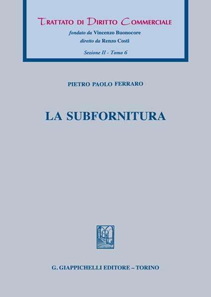 La subfornitura - Pietro Paolo Ferraro - copertina