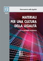 Materiali per una cultura della legalità 2022