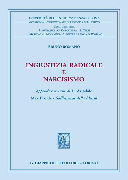Ingiustizia radicale e narcisismo - Bruno Romano - copertina