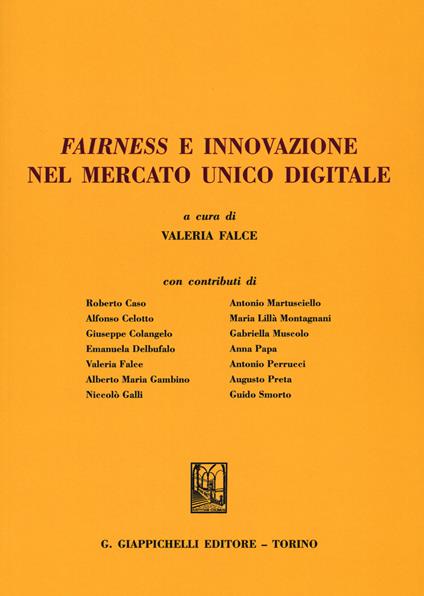 Fairness e innovazione nel mercato unico digitale - copertina