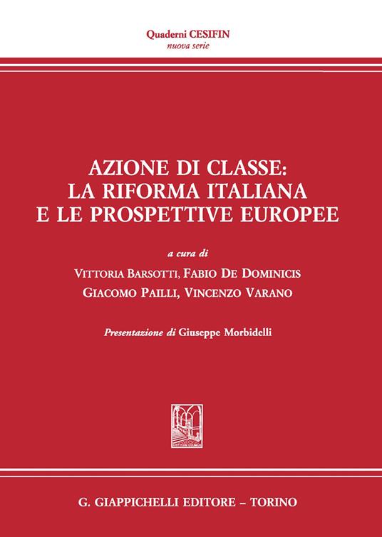Azione di classe: la riforma italiana e le prospettive europee - copertina