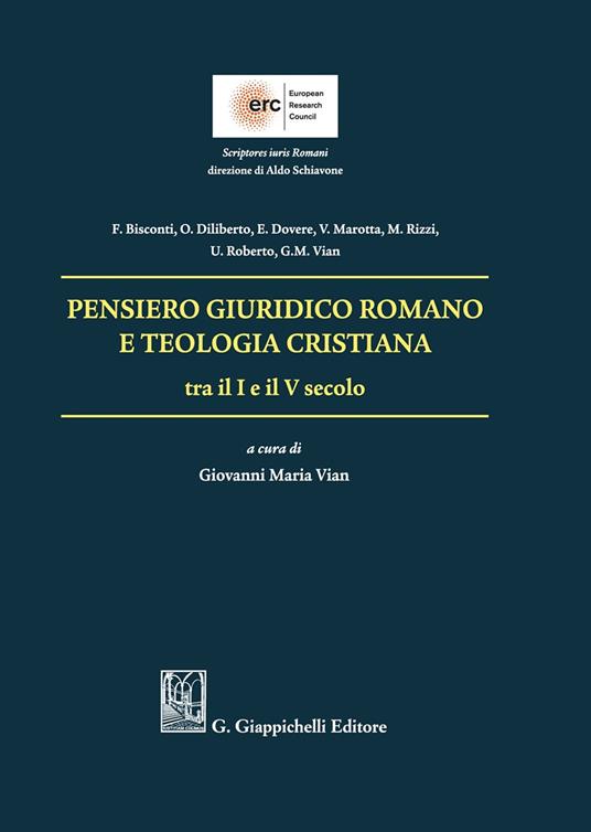 Pensiero giuridico romano e teologia cristiana tra il I e il V secolo - copertina
