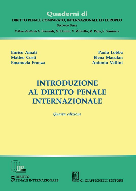 Introduzione al diritto penale internazionale - copertina