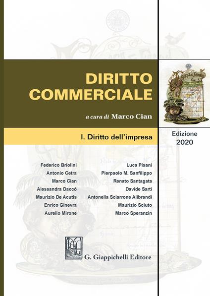 Diritto commerciale. Vol. 1: Diritto dell'impresa - copertina