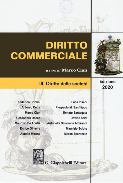 Diritto commerciale. Vol. 3: Diritto delle società - copertina