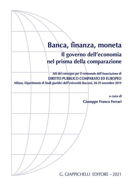 Banca, finanza, moneta. Il governo dell'economia nel prisma della comparazione - copertina