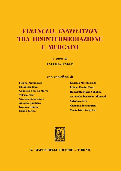 Financial innovation tra disintermediazione e mercato - copertina