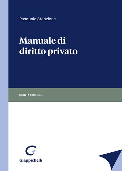 Manuale di diritto privato - Pasquale Stanzione - copertina