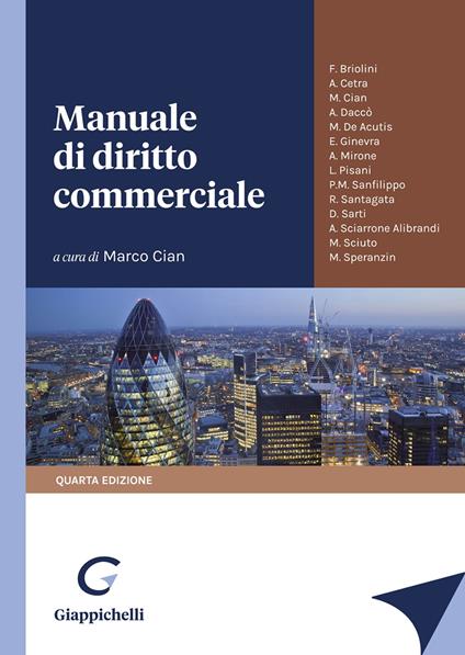 Manuale di diritto commerciale - copertina