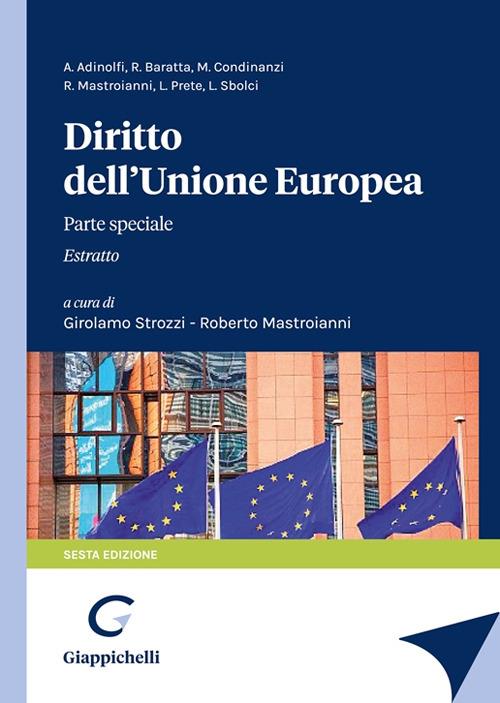 Diritto dell'Unione Europea. Parte speciale. Estratto Università «Sapienza» - copertina