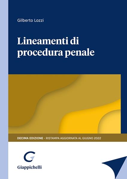 Lineamenti di procedura penale - Gilberto Lozzi - copertina