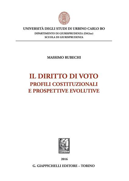 Il diritto di voto. Profili costituzionali e prospettive evolutive - Massimo Rubechi - ebook