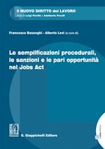 Le semplificazioni procedurali, le sanzioni e le pari opportunità nel Jobs Act