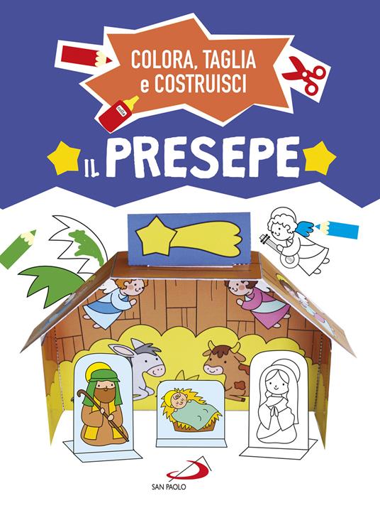 Il presepe. Colora, taglia e costruisci. Ediz. a colori - copertina