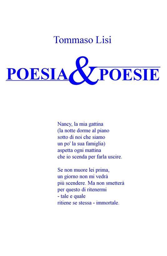 Poesia & poesie - Tommaso Lisi - copertina