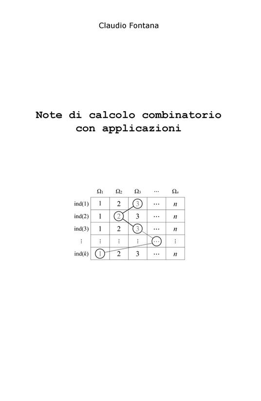 Note di calcolo combinatorio con applicazioni - Claudio Fontana - copertina