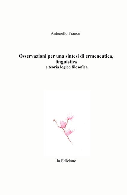 Osservazioni per una sintesi di ermeneutica, linguistica e teoria logico filosofica - Antonello Franco - copertina
