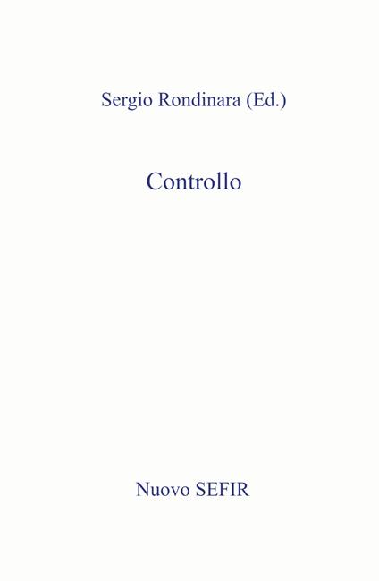 Controllo - Sergio Rondinara - copertina