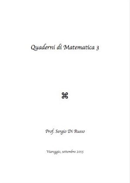 Quaderni di matematica. Vol. 3 - Sergio Di Russo - ebook