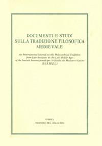 Documenti e studi sulla tradizione filosofica medievale (2021). Vol. 32 - copertina
