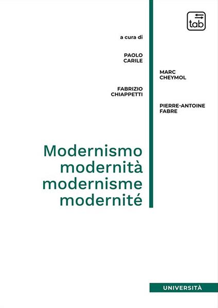 Modernismo, modernità, modernisme, modernité - copertina