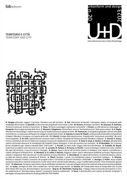 U+D. Urbanform and design (2023). Ediz. bilingue. Vol. 20: Territorio e città-Territory and city - copertina