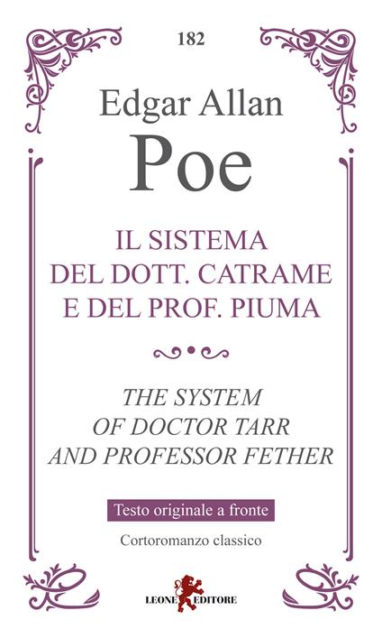 Il sistema del dott. Catrame e del prof. Piuma. Testo inglese a fronte - Edgar Allan Poe - copertina