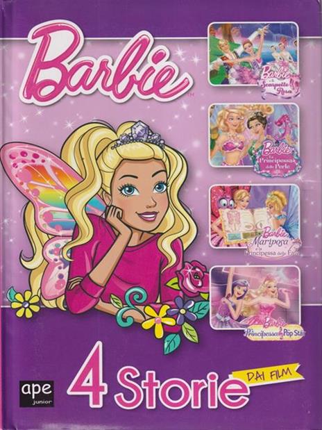 Barbie 4 storie dai film: Barbie e la scarpetta rosa-La principessa delle perle-Mariposa e la principessa delle fate-La principessa, la pop star. Ediz. illustrata - 2