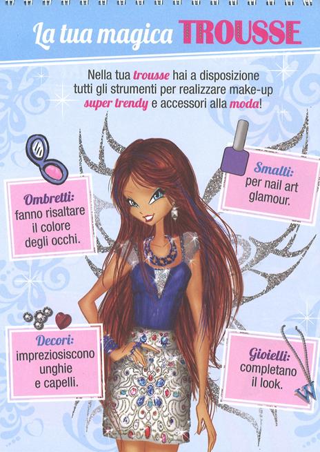 Fashion notebook make-up. Winx Fairy Couture. Con adesivi. Ediz. a colori. Ediz. a spirale - 4