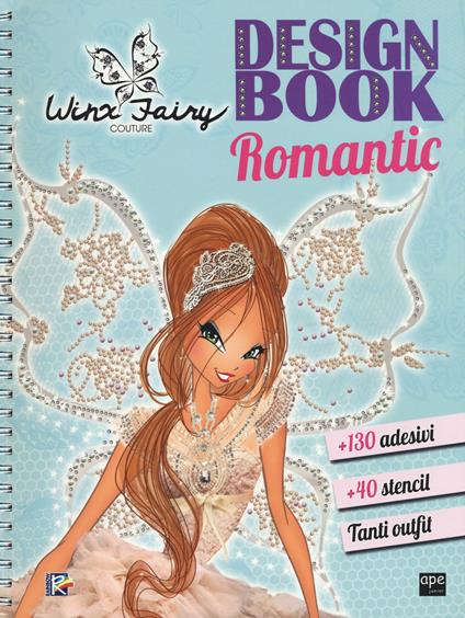 Design book romantic. Winx Fairy Couture. Con adesivi. Ediz. a colori. Ediz. a spirale - copertina