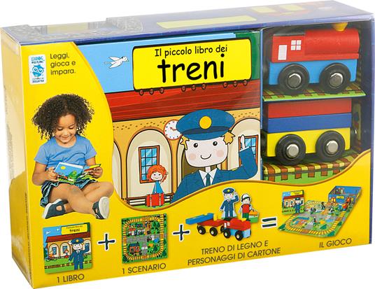 Il piccolo libro dei treni. Little village. Ediz. a colori. Con gadget. Con puzzle - copertina