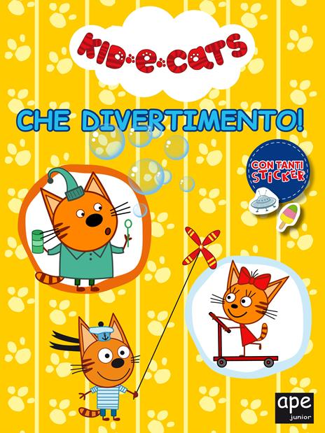 Che divertimento! Kid e cats. Con adesivi. Ediz. a colori - copertina