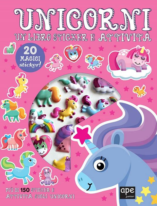 Unicorni. Sticker 3D. Con adesivi. Ediz. a colori - copertina