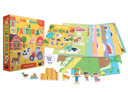 Crea e gioca la fattoria. Ediz. a colori. Con 30 cartoni sagomati. Con puzzle - 3
