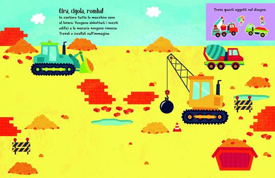 Cantiere. Sticker feltro. Libro con sfondo gioco. Ediz. a colori - 4