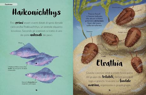 Dinosauri e altre creature preistoriche. Storie per bambini curiosi. Vieni a conoscere più di 100 animali vissuti tanto tempo fa. Ediz. a colori - 4